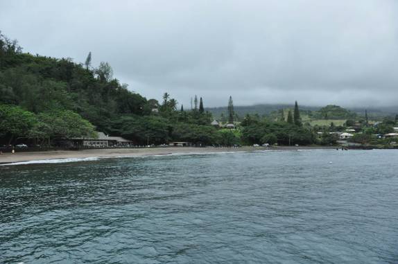 A cidade de Hana, na costa leste de Maui, no Havaí